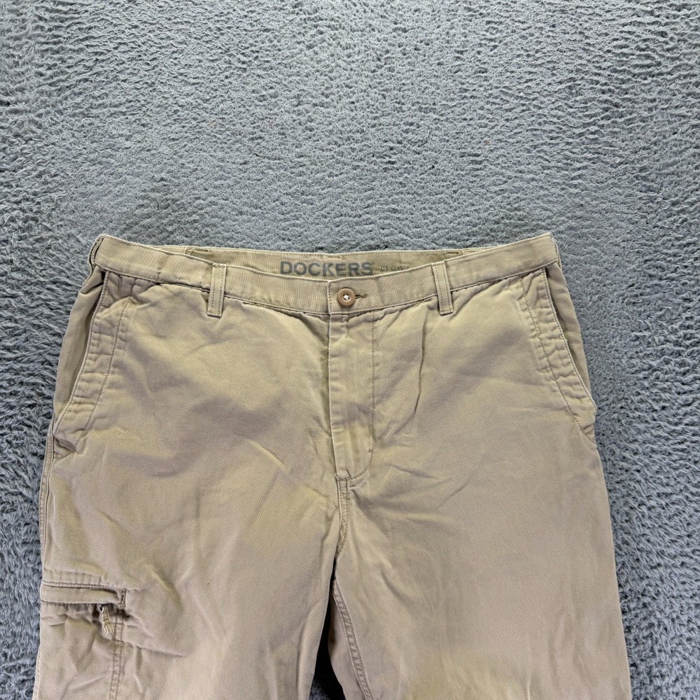 Dockers D3 Pant Men 38x30 Beige Cotton Cargo Straight Classic Technician Utility - Picture 2 of 10